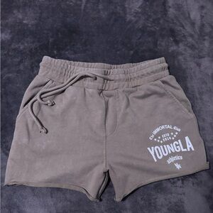 YoungLA French Terry unisex Athletic Shorts - Tan